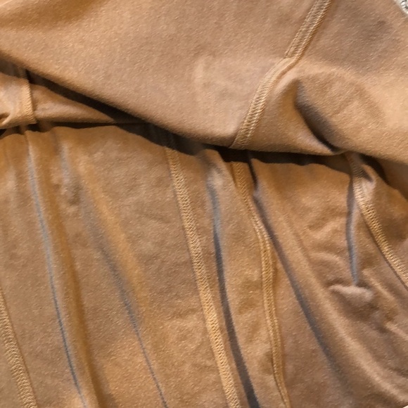 White House black market ultrasuede camel color swing midi skirt flare bottom 2 - Picture 7 of 9